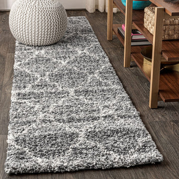 Susa Ogee Moroccan Trellis Shag Area Rug